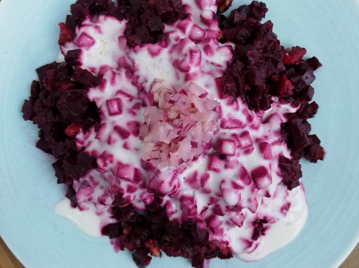 Simple Beetroot Walnut Salad – live2give Organics