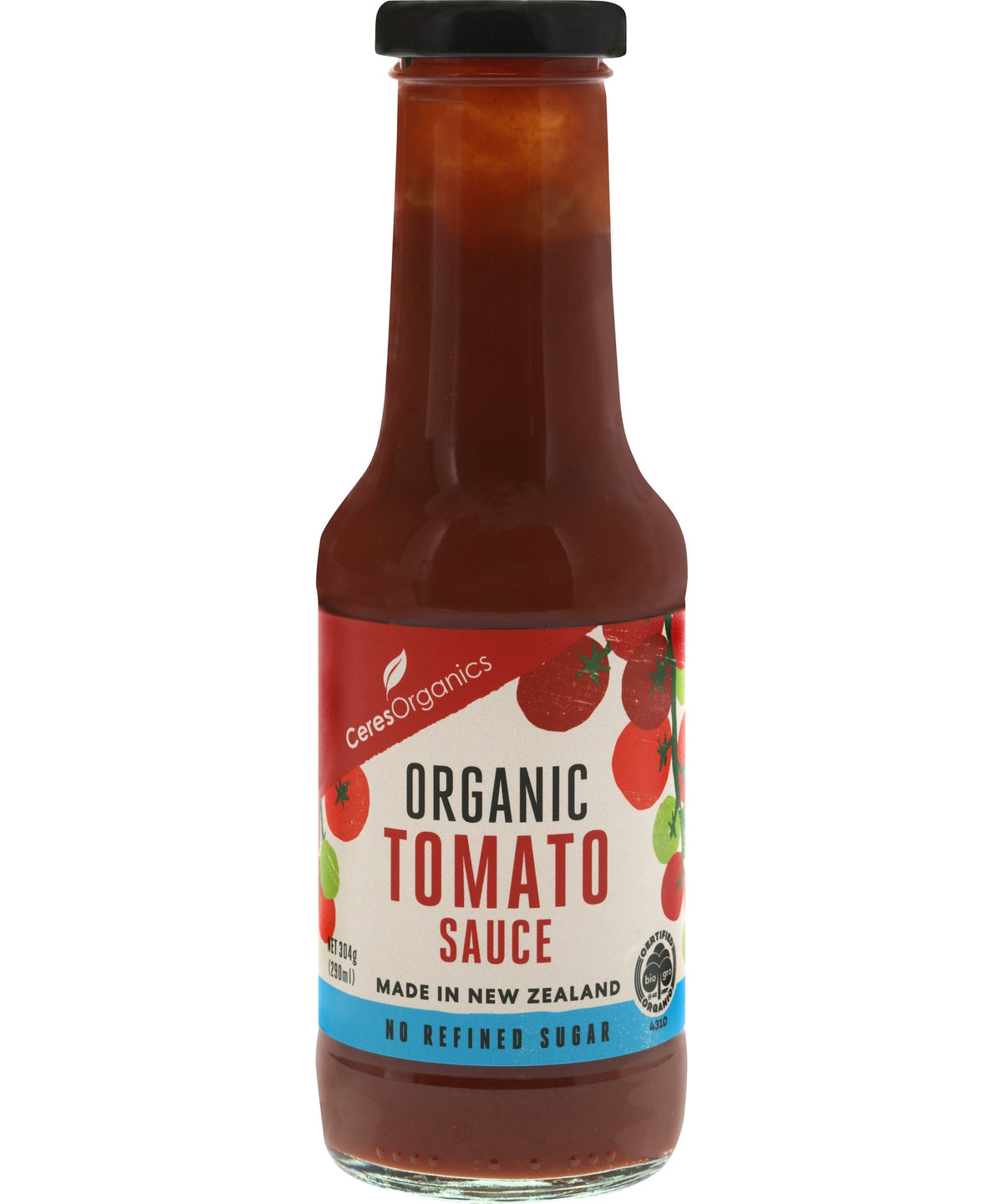 Ceres Organics Tomato Sauce No Refined Sugar 290ml