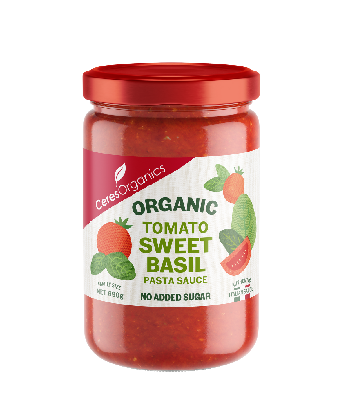 Ceres Organics Tomato & Sweet Basil Pasta Sauce 690g