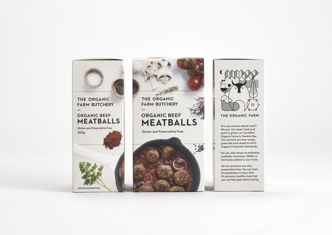 Organic beef meatballs 600g
