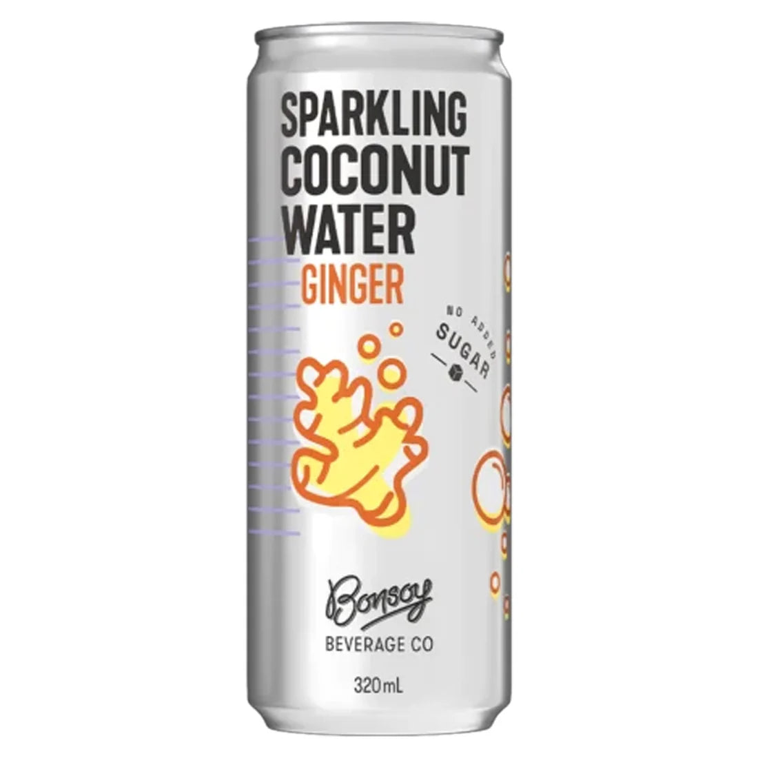 Bonsoy Sparkling Coconut Water - Ginger 320 ml