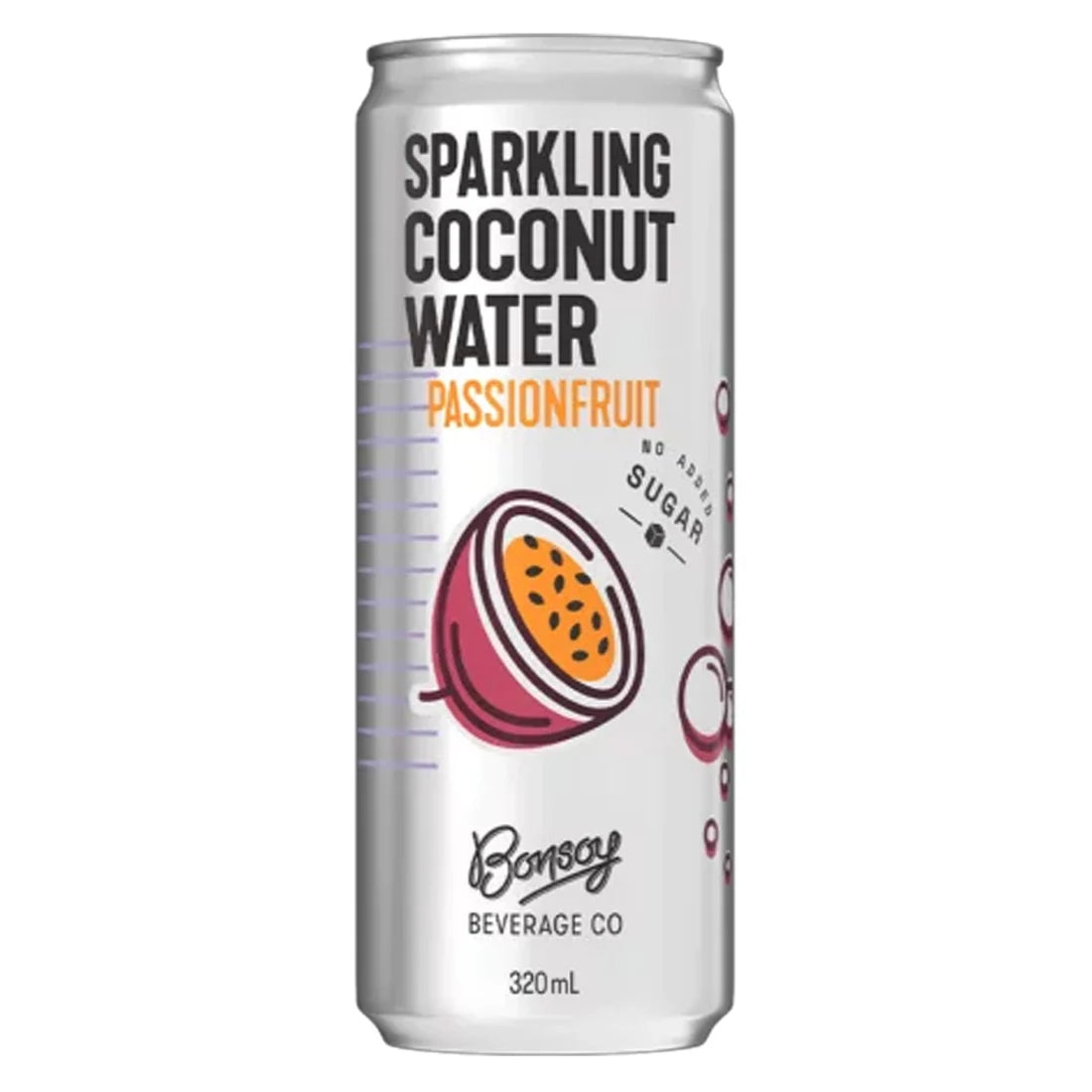 Bonsoy Sparkling Coconut Water - Passionfruit 320 ml