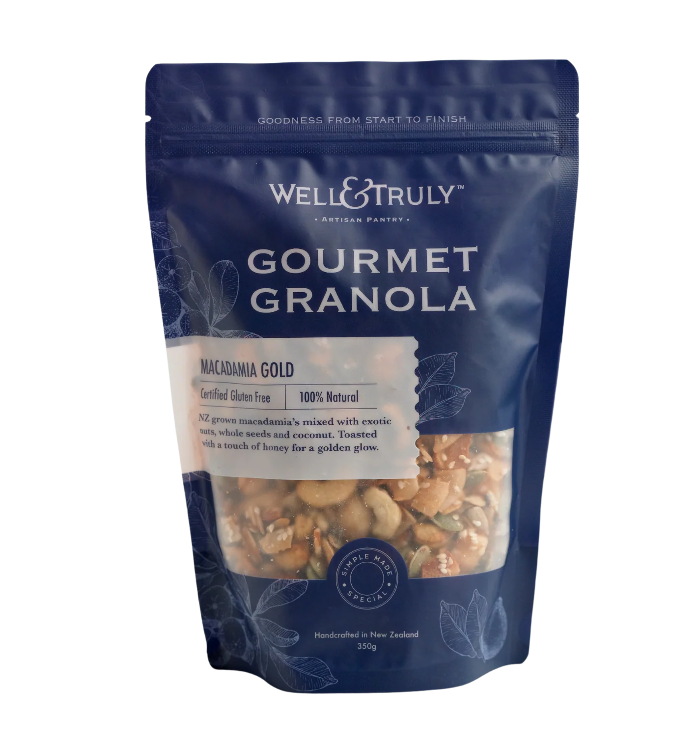 Well & Truly Macadamia Gold Gourmet Granola (not organic) 350 g