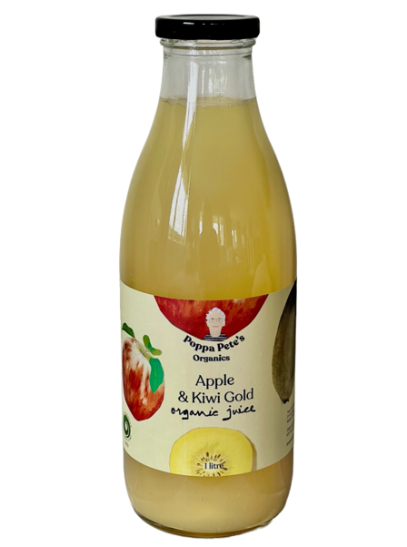 Local Poppa Pete's Organic Apple & Kiwifruit Juice 1L