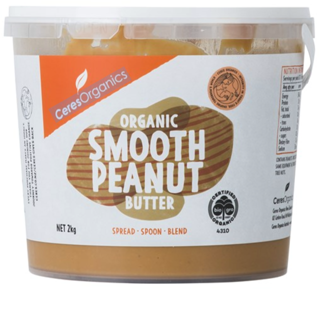 Organic Peanut Butter Smooth 2kg