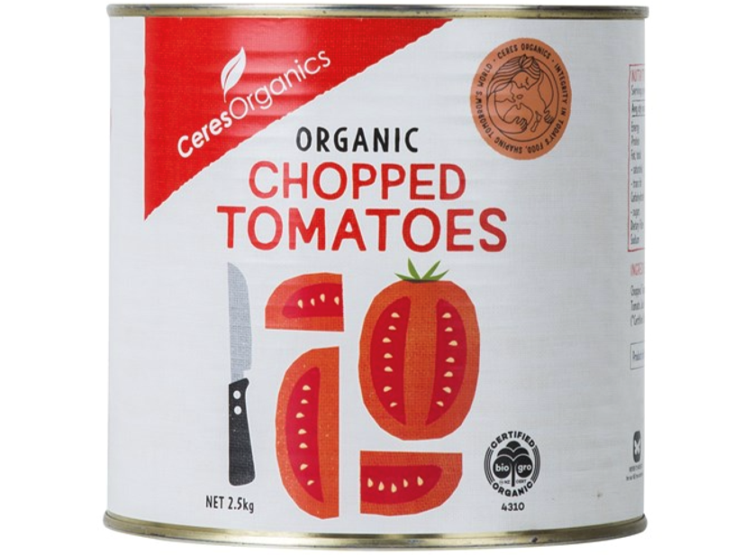 Ceres Organic Tomatoes Chopped 2.5kg bulk buy