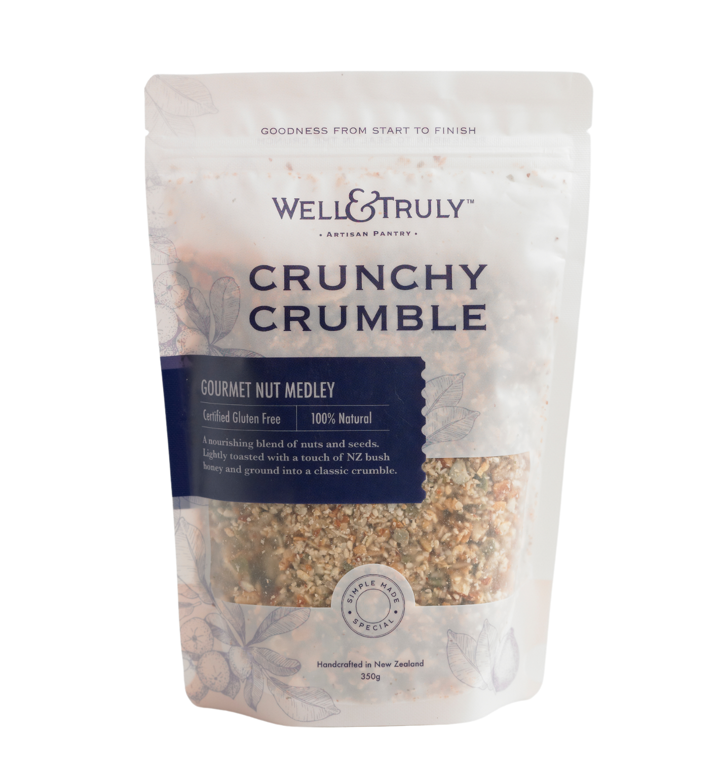 Well & Truly Crunchy Crumble  - Gourmet Nut Medley 350 g
