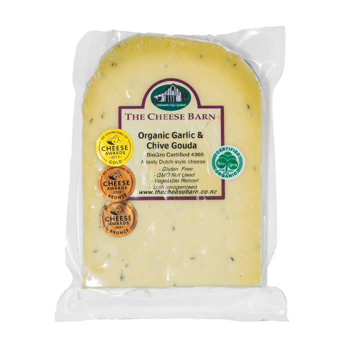 The Cheese Barn Organic Garlic & Chive Gouda