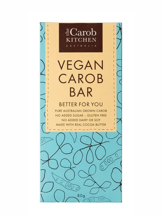 Carob Kitchen Vegan Carob Bar 80g - Plain