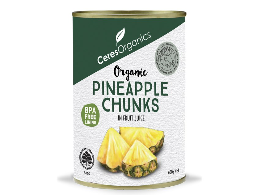 Organic Pineapple Chunks in Juice 400g