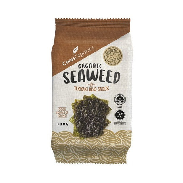Organic Roasted Seaweed Nori Snack Teriyaki 11.3g Pack
